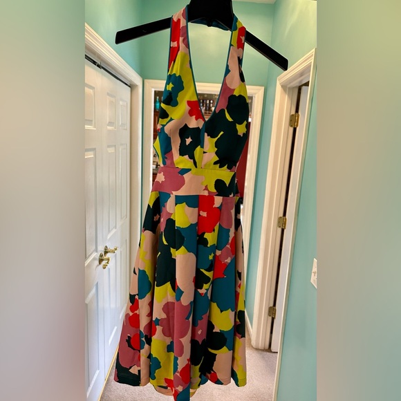 Jessica Simpson Floral Halter Dress Size 4 - Picture 1 of 5
